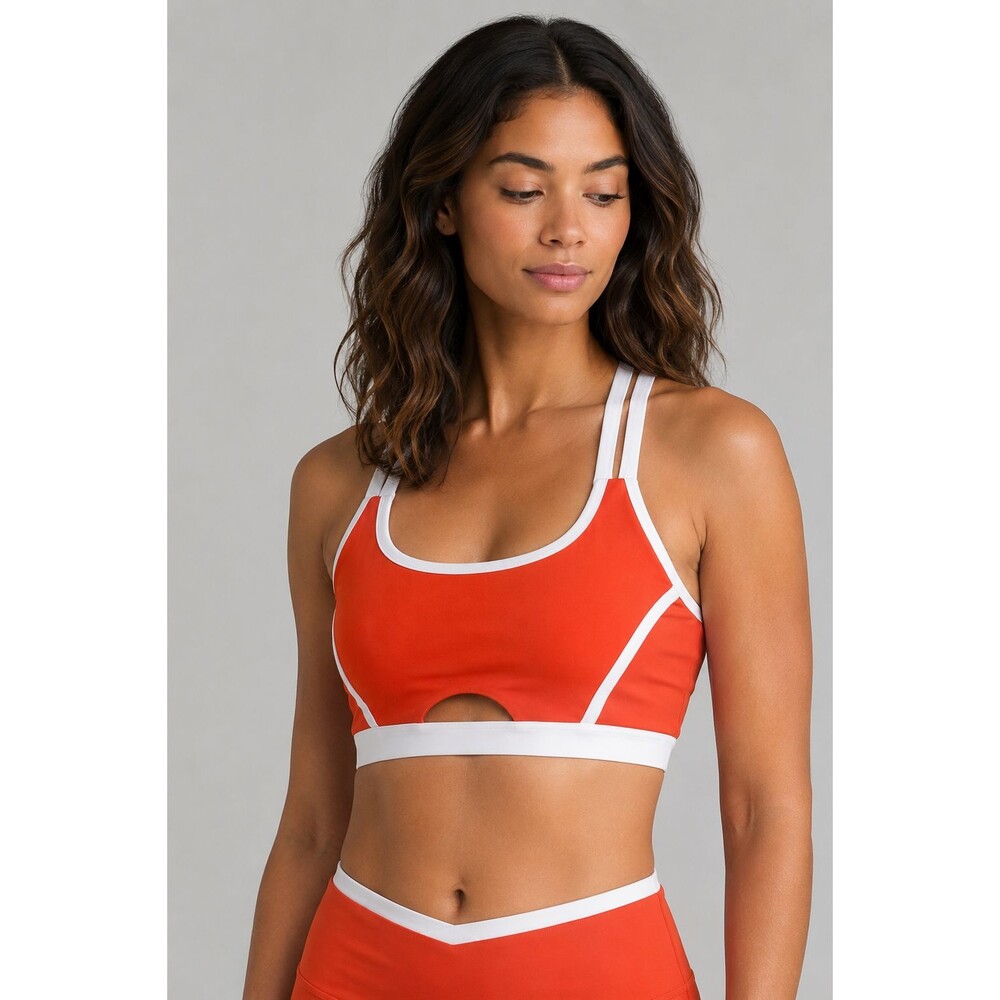 JUICY COUTURE Womens New Bra Sport Strappy Cutout Moisture Wicking LARGE JC203